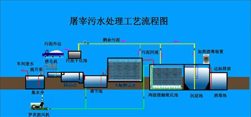 牛羊宰殺廢水處理工藝流程