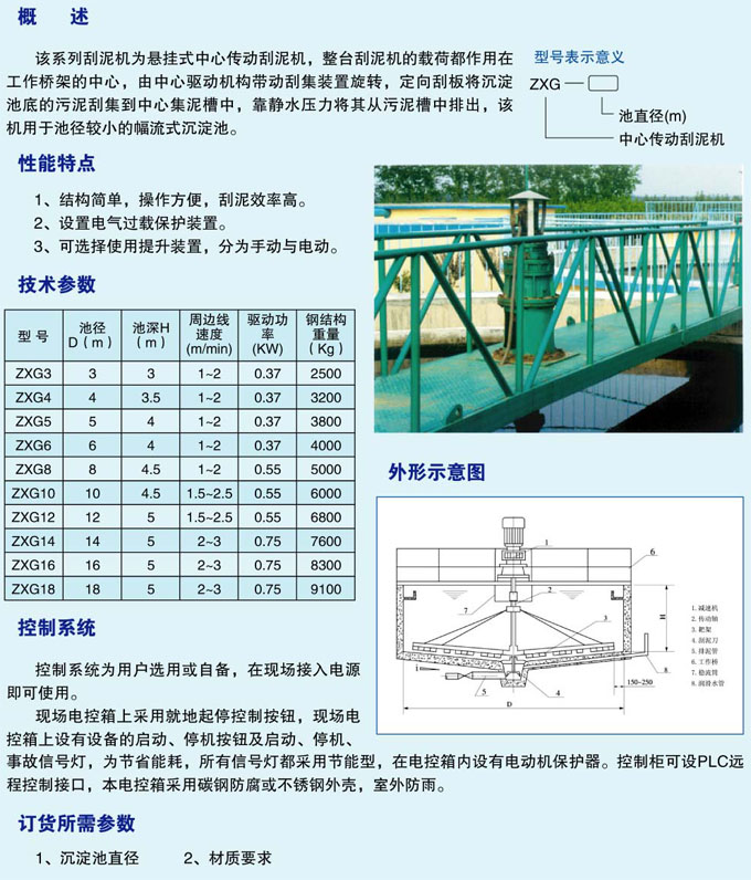 中心傳動刮泥機簡介